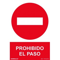 SEÑAL PVC 210X300 PROHIBIDO...